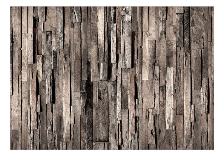 Carta da parati moderna Muro come un legno - una composizione di assi di legno 125063 additionalImage 1