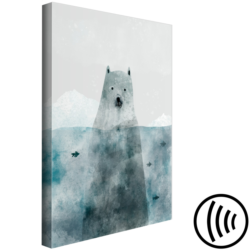 Schilderij  Voor Kinderen: Polar Bear (1 Part) Vertical