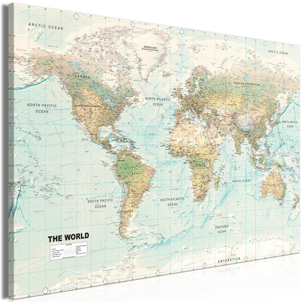 Schilderij World Map: Beautiful World [Large Format]