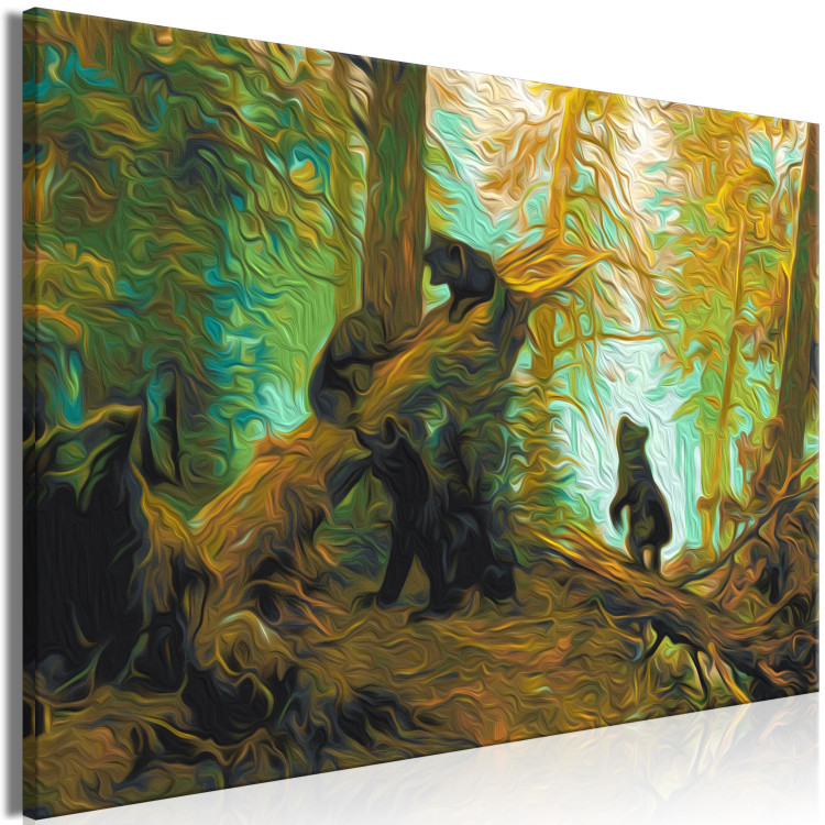Paint by number Bear Play - Family of Brown Animals in a Pine Forest 148463 additionalImage 3