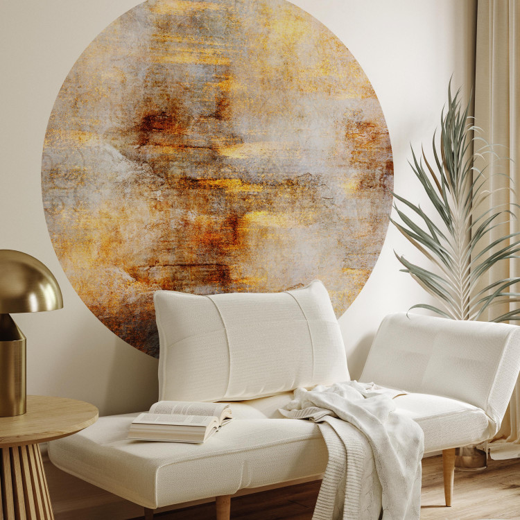Papier peint rond Luminous Texture - Abstract Composition in Warm Tones 149163 additionalImage 3
