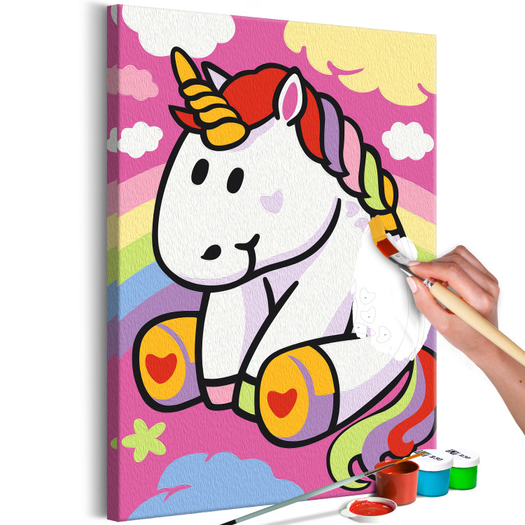 Painting Kit for Children Colorful Unicorn - Cute Animal in the Clouds 149763 additionalImage 4