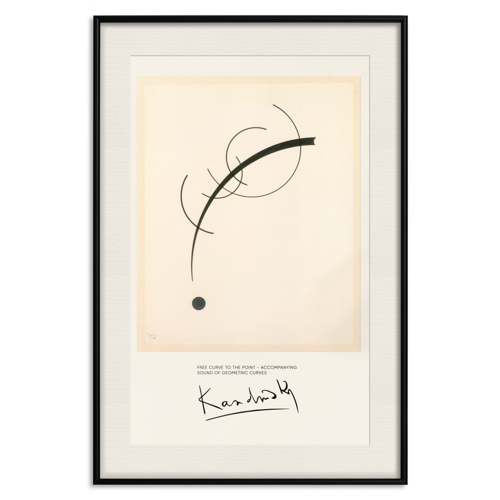 Plakat: Swobodna Krzywa – Linia I Kropka Na Płaszczyźnie Według Kandinsky'ego