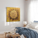 Canvas Art Print Abstraction (1-piece) - Golden sun motif on a solid background 47763 additionalThumb 11