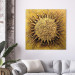 Canvas Art Print Abstraction (1-piece) - Golden sun motif on a solid background 47763 additionalThumb 3