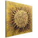 Canvas Art Print Abstraction (1-piece) - Golden sun motif on a solid background 47763 additionalThumb 2