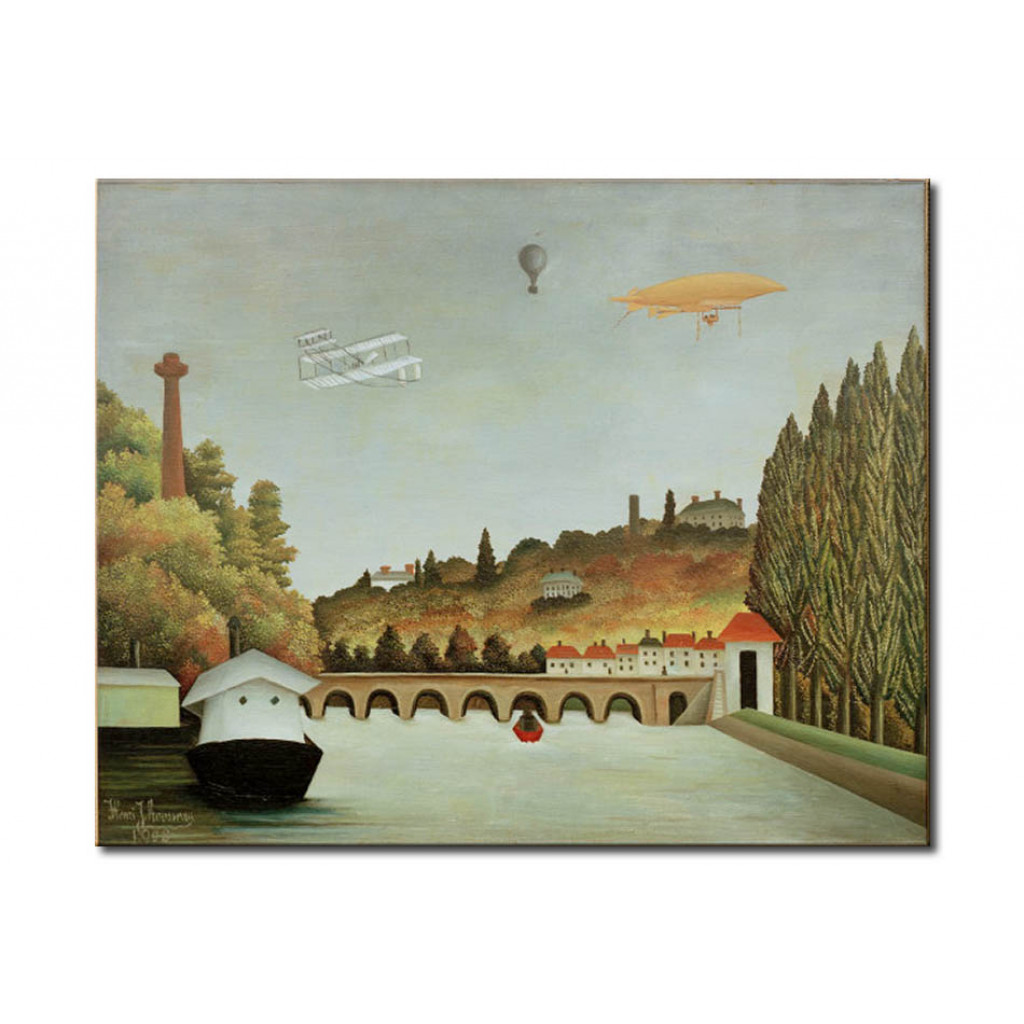 Schilderij  Henri Rousseau: Vue Du Pont De Sèvres