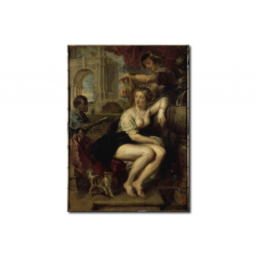 Schilderij  Peter Paul Rubens: Bathsheba At The Well Receiving David's Letter