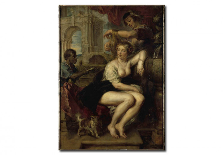 Reprodução da pintura famosa Bathsheba at the well receiving David's letter 51663