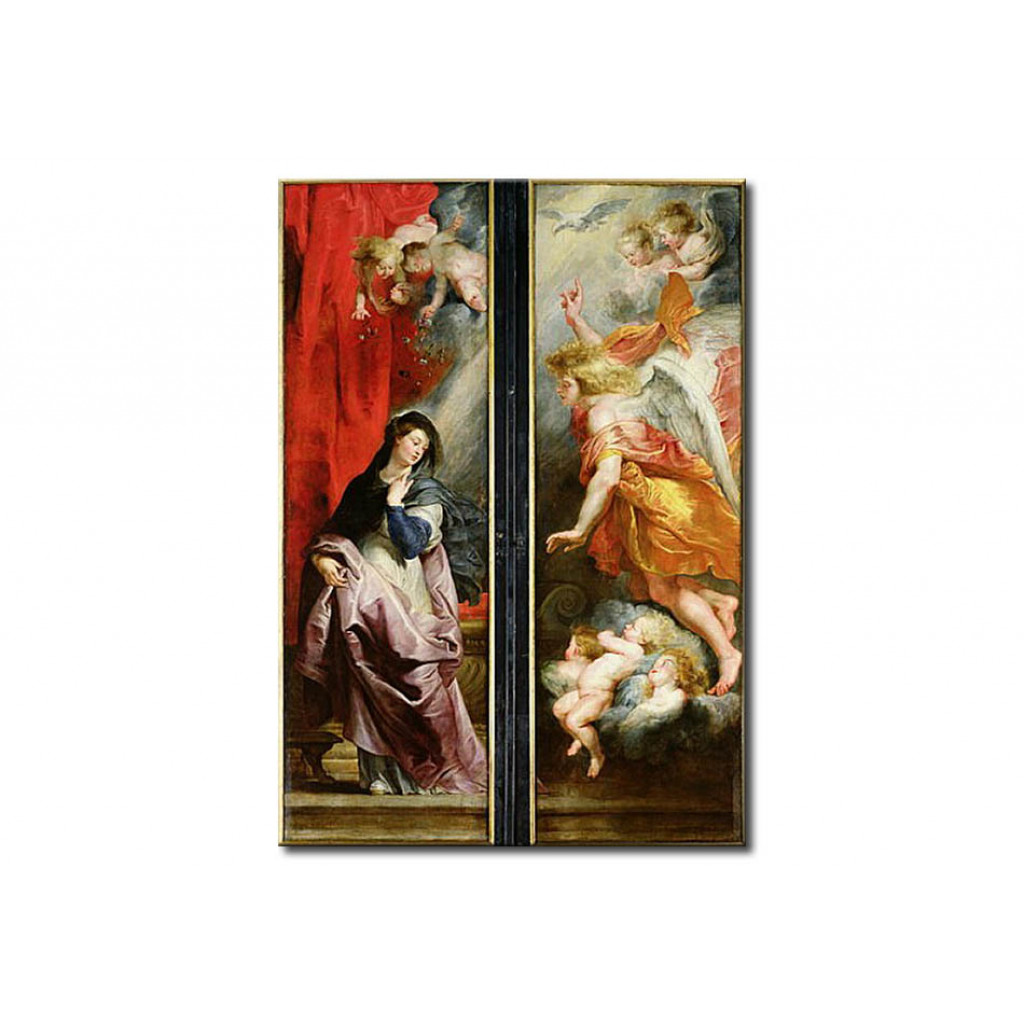 Reprodução De Arte The Annunciation, From The Reverse Of The Triptych Of The Martyrdom Of St. Stephen
