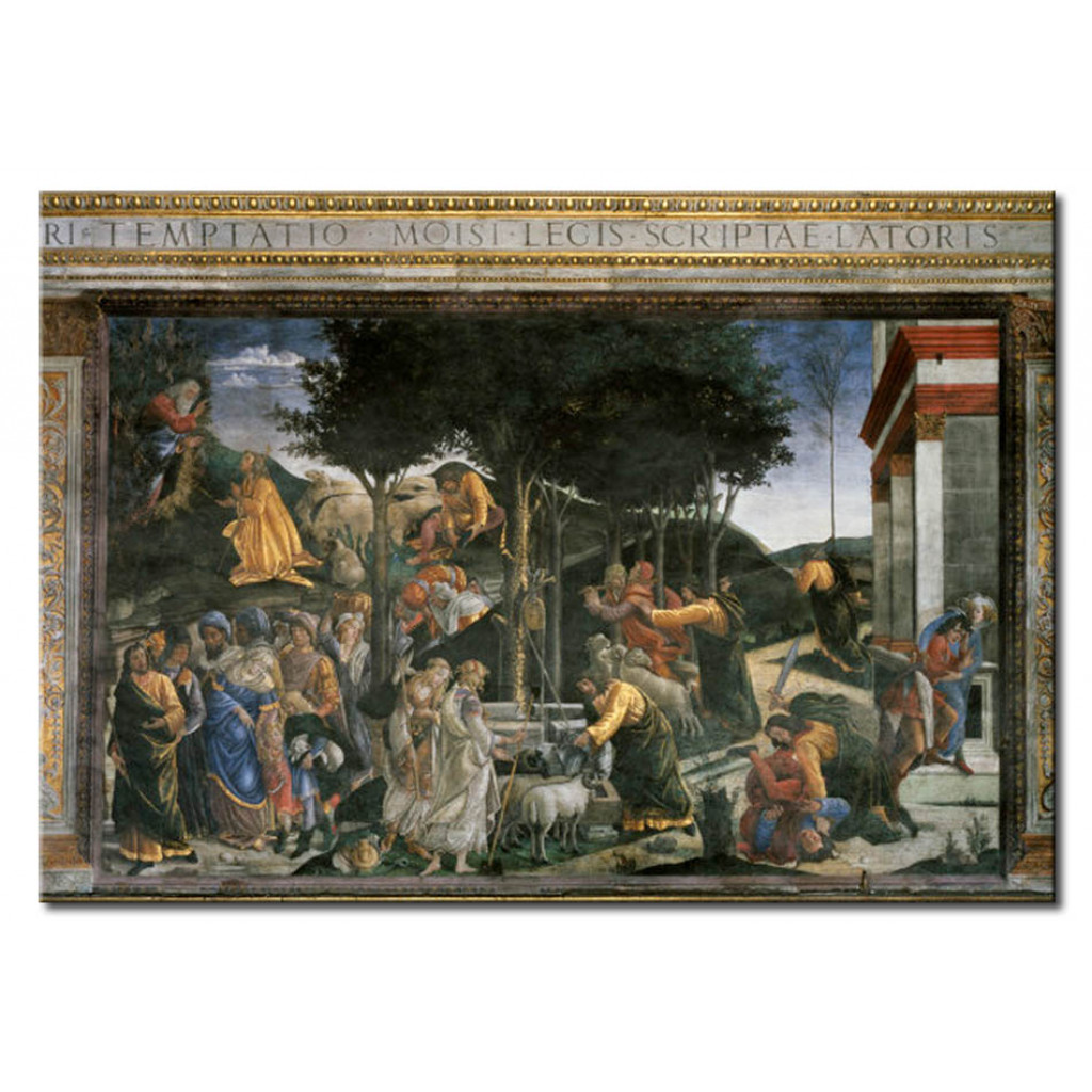 Schilderij  Sandro Botticelli: The Story Of Moses