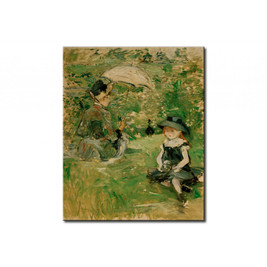 Schilderij  Berthe Morisot: Jeune Femme Et Enfant Dans L'”le
