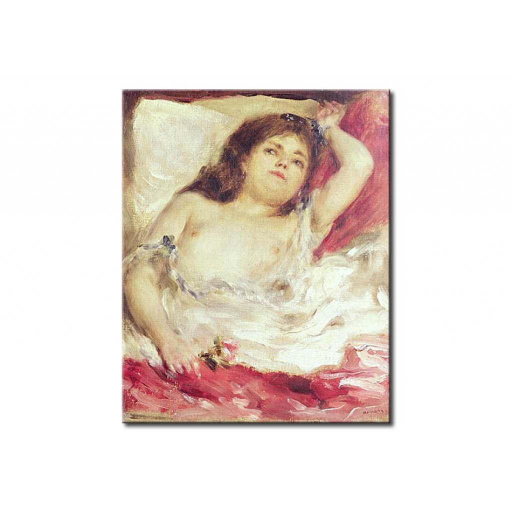 Målning Semi-Nude Woman In Bed: The Rose, Before