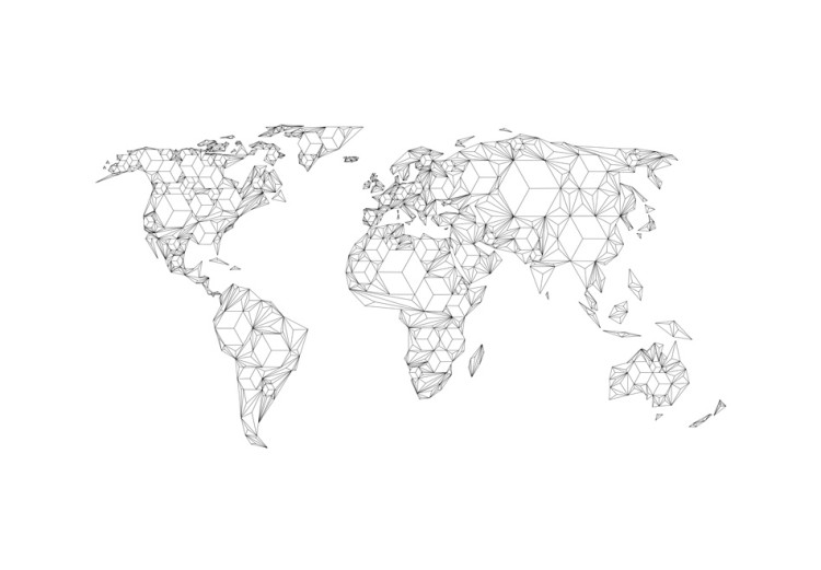 Fototapeta Map of the World - white solids 59963 additionalImage 1