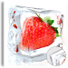 Acrylic Print Frozen Strawberry [Glass] 92863