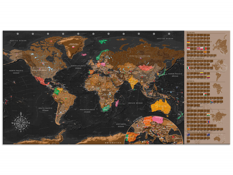 Scratchable World Map: Brown Map I (English Edition)
