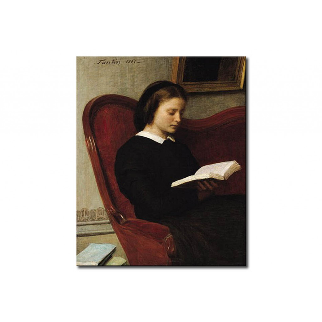 Schilderij  Henri Fantin-Latour: The Reader