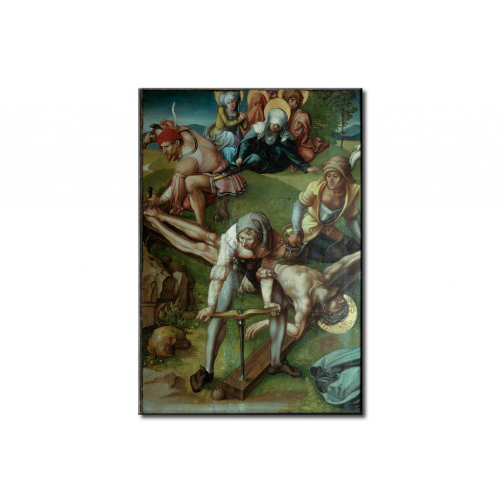Schilderij  Albrecht Dürer: The Nailing Of Christ To The Cross