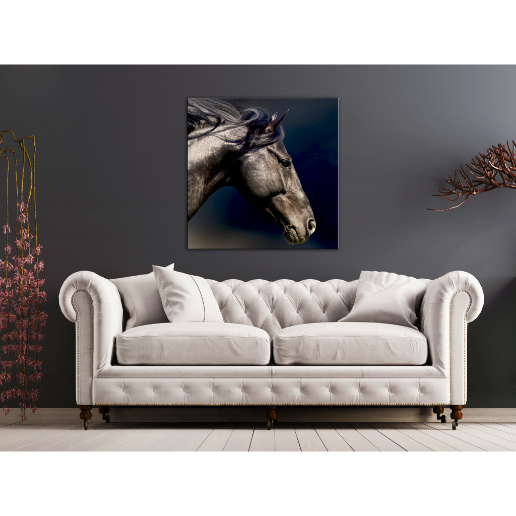 Schilderij  Paarden: Unfolded Mane - Artistieke Foto Met Paard Detail