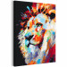 Cuadro numerado para pintar Portrait of a Colourful Lion 127973 additionalThumb 4