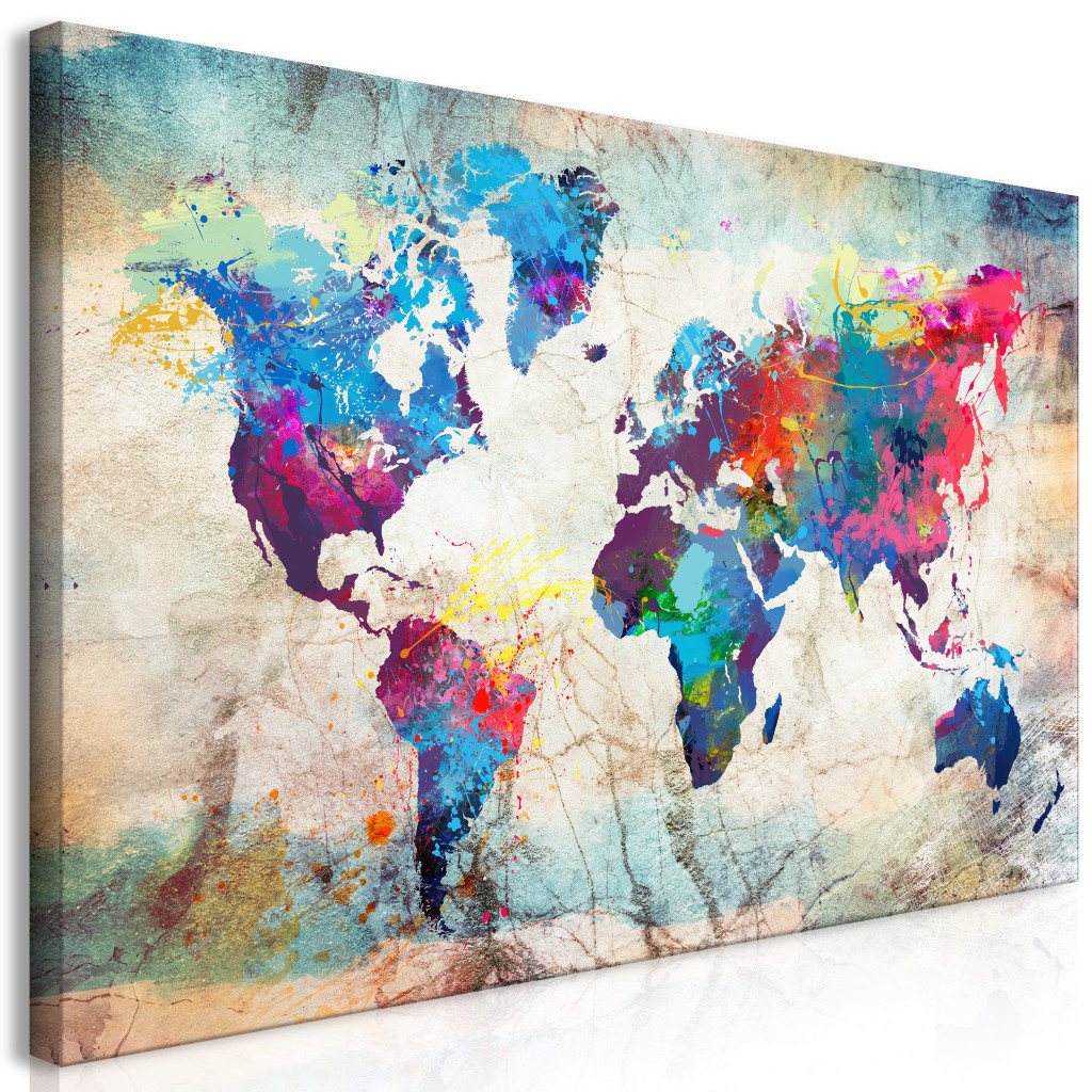 Schilderij World Maps: Modern Style II [Large Format]