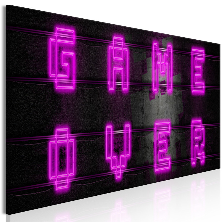 Canvas Art Print The end of the game - Neon Game Over inscription 135473 additionalImage 2