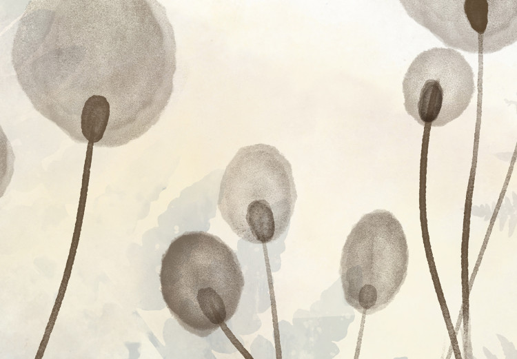 Fototapeta Minimalistyczna łąka - roślinny motyw w jasnych odcieniach z odbiciami 138173 additionalImage 3