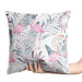 Sammets kudda Flamingos on holiday - floral design with exotic leaves and birds 146773 additionalThumb 3