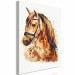Cuadro para pintar por números Horse Portrait - Animal With a Beautiful Mane on a Gray Background 148873 additionalThumb 7