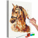 Cuadro para pintar por números Horse Portrait - Animal With a Beautiful Mane on a Gray Background 148873 additionalThumb 6