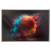 Wall Poster Accurate Throw - Basketball Ball in Orange-Blue Dust 150773 additionalThumb 18
