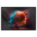 Wall Poster Accurate Throw - Basketball Ball in Orange-Blue Dust 150773 additionalThumb 19