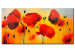Canvas Print Morning Among Poppies (1-piece) - Red flowers on a blurred background 48573