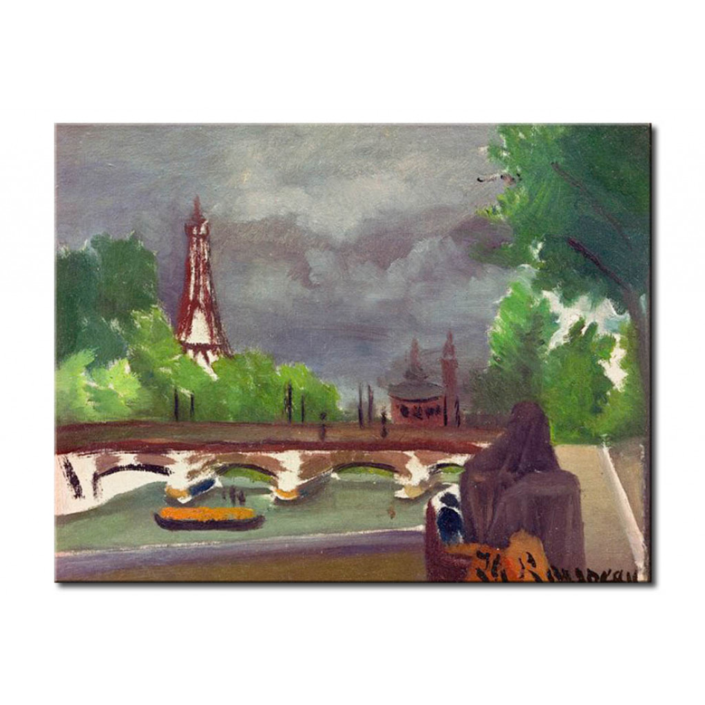 Canvastavla Esquisse, Vue De La Tour Eiffel Et Du Trocadéro