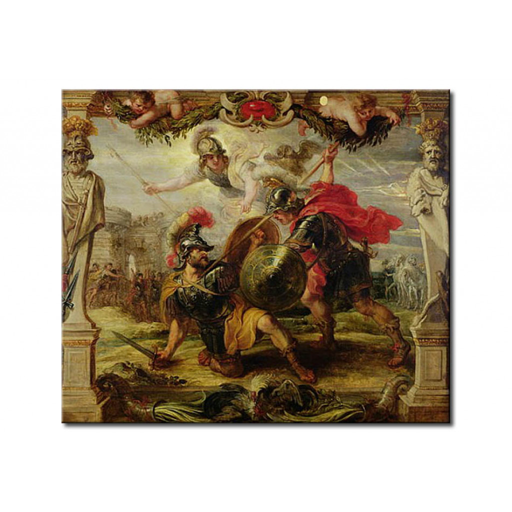 Schilderij  Peter Paul Rubens: Achilles Defeating Hector