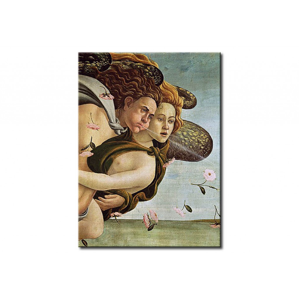 Schilderij  Sandro Botticelli: Zephyr And Chloris, Detail From The Birth Of Venus