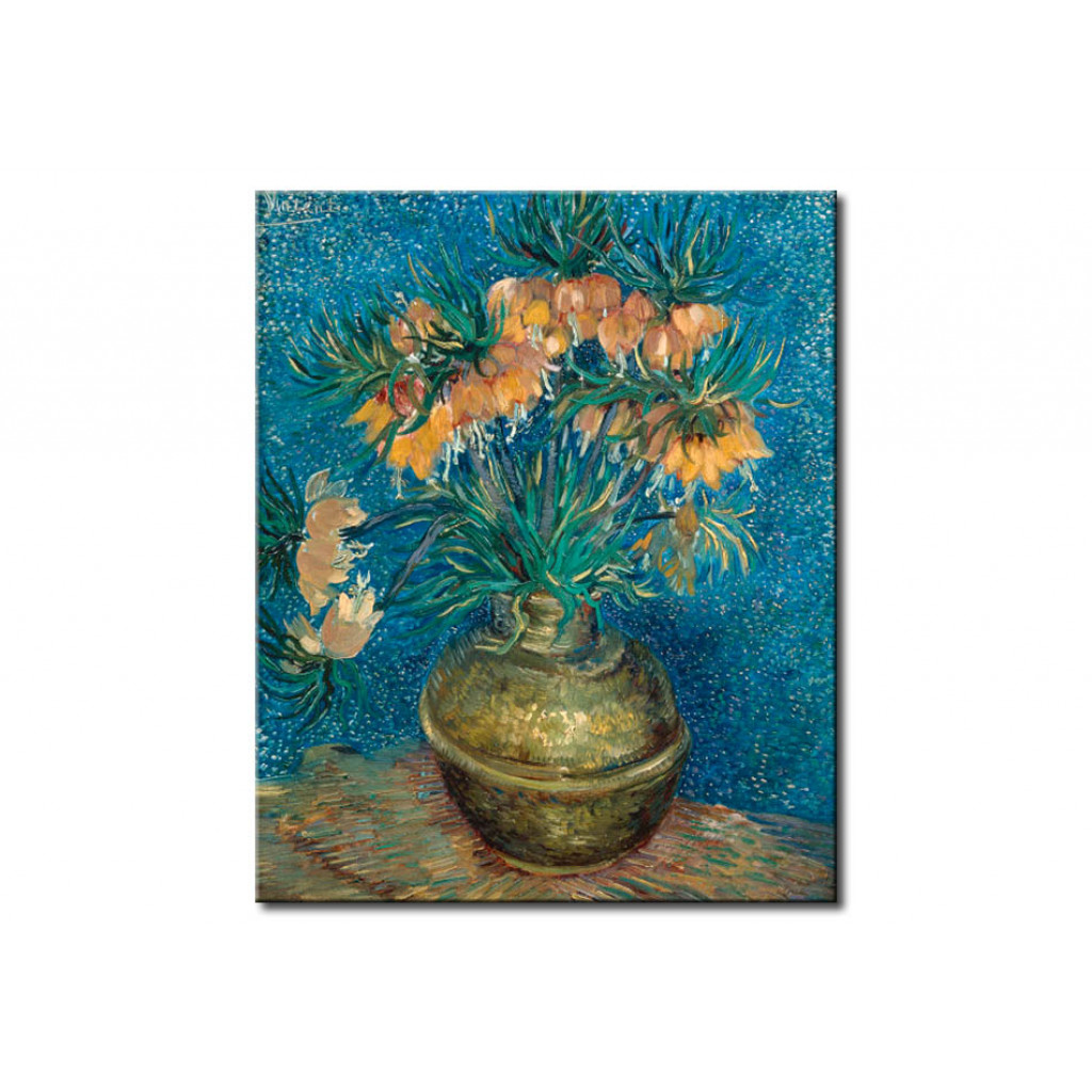 Schilderij  Vincent Van Gogh: Imperial Fritillaries In A Copper Vase