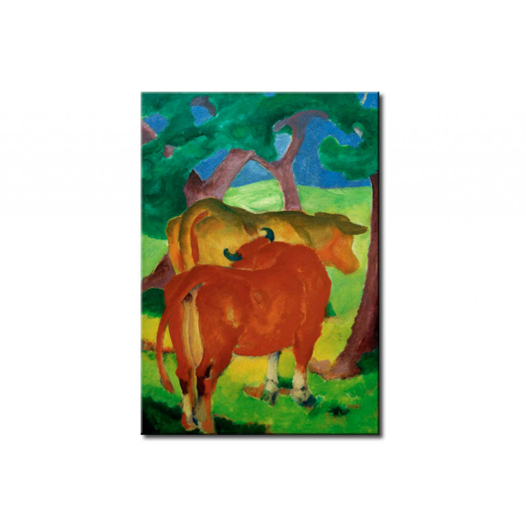 Schilderij  Franz Marc: Cows Under Trees