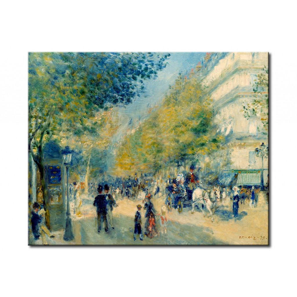 Schilderij  Pierre-Auguste Renoir: Les Grands Boulevards