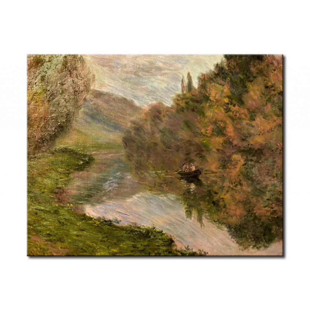 Schilderij  Claude Monet: Barque Sur La Seine à Jeufosse