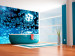 Wall Mural Blue Water with Bubbles - Geometric Shapes on a Blurred Background 60773