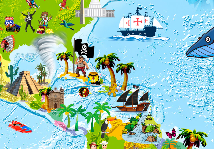 Tablero decorativo en corcho Children's Map: Colourful Travels [Cork Map] 97573 additionalImage 4