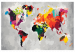 Obraz do malowania po numerach Mapa świata (jaskrawe kolory) 107483 additionalThumb 7