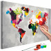 Obraz do malowania po numerach Mapa świata (jaskrawe kolory) 107483 additionalThumb 3