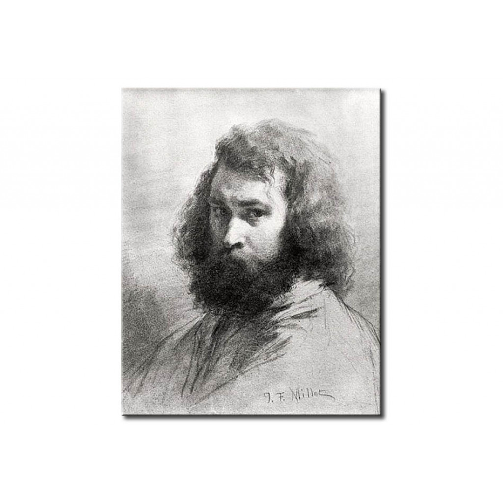 Schilderij  Jean-François Millet: Self Portrait