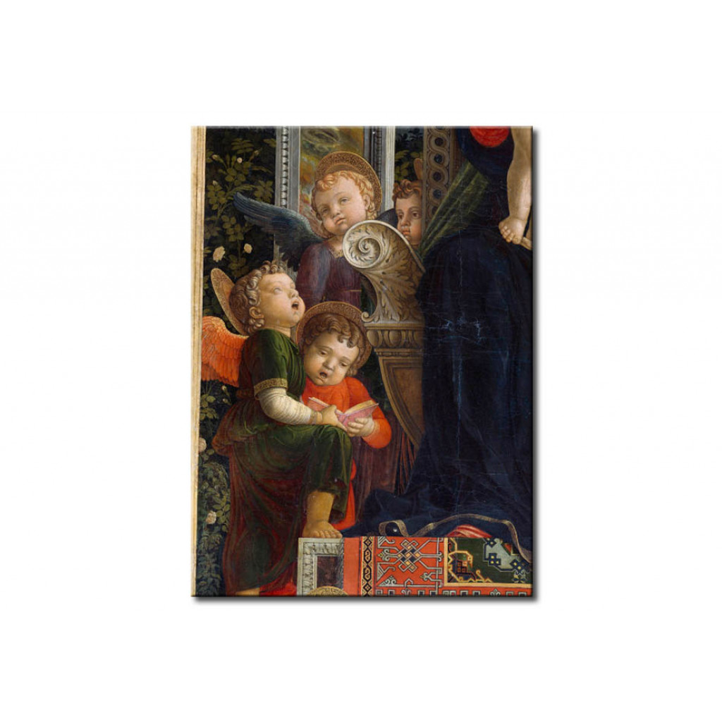 Schilderij  Andrea Mantegna: Enthroned Virgin With Angels