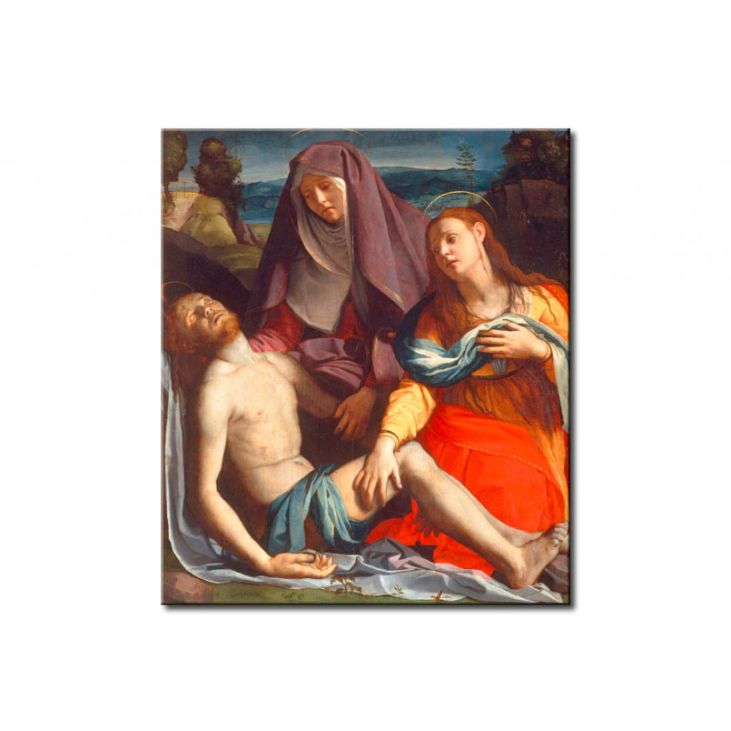 Quadro Famoso The Dead Christ With Mary And Mary Magdalene
