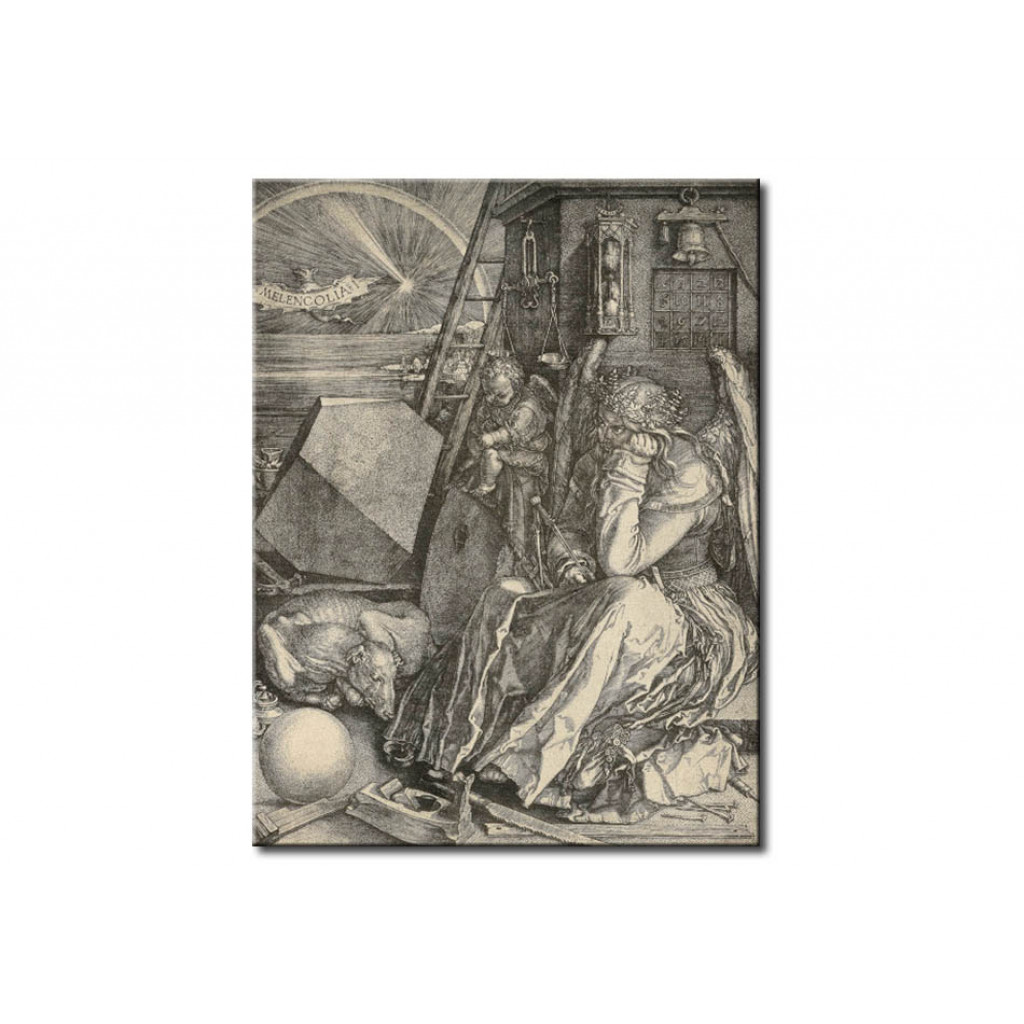 Schilderij  Albrecht Dürer: Melancholia