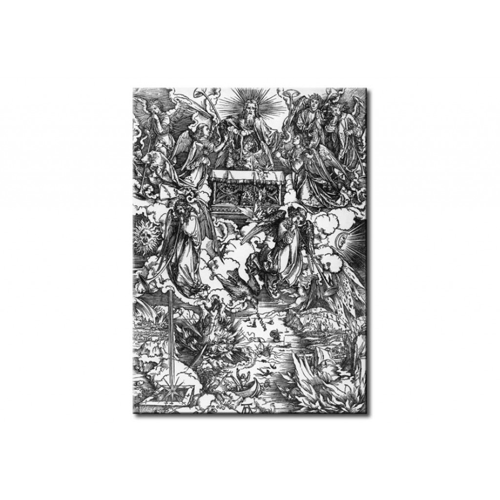 Schilderij  Albrecht Dürer: The Seven Angels With Trumpets