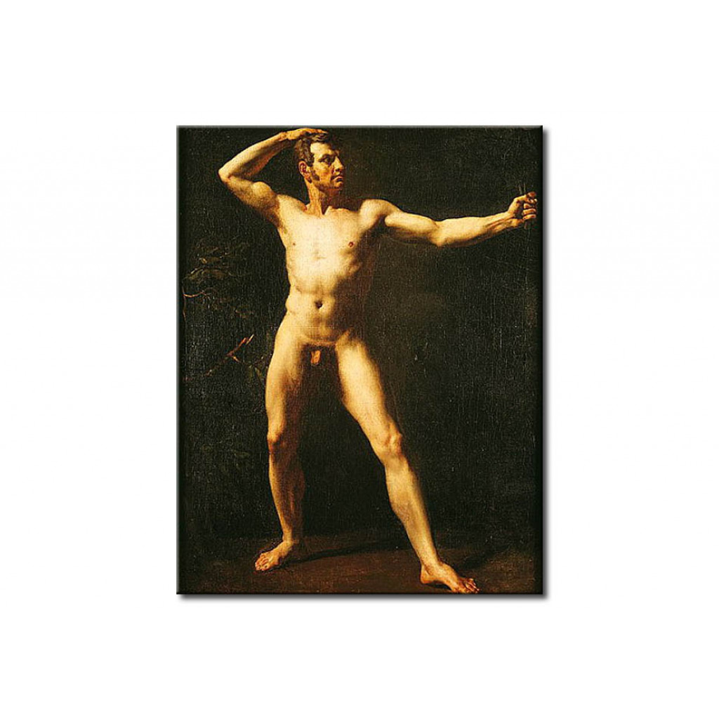 Schilderij  Théodore Géricault: Study Of A Man
